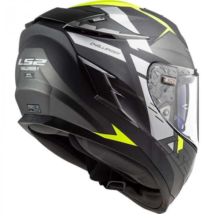 Casco Integral LS2 Challenger Allert Titanium Mate Amarillo FF327