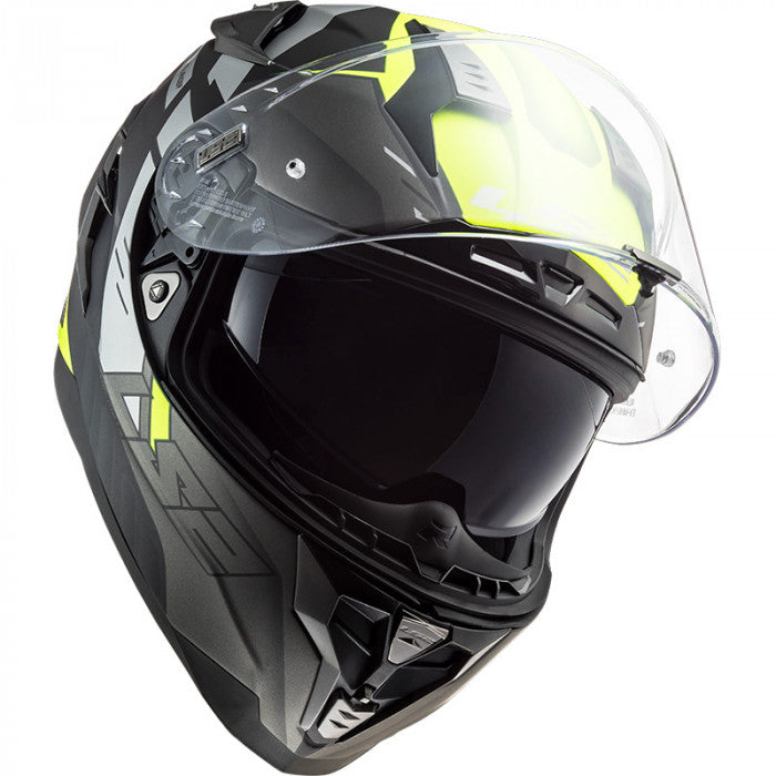 Casco Integral LS2 Challenger Allert Titanium Mate Amarillo FF327