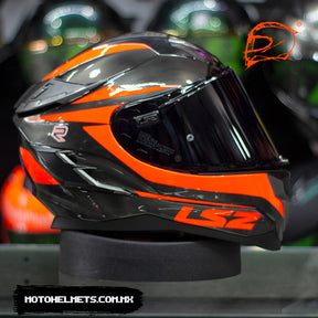 Casco LS2 Challenger Cannon Gris Naranja Fluo FF327