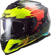 CASCO INTEGRAL LS2 STORM II DROP FF800 NEGRO AMARILLO ROJO