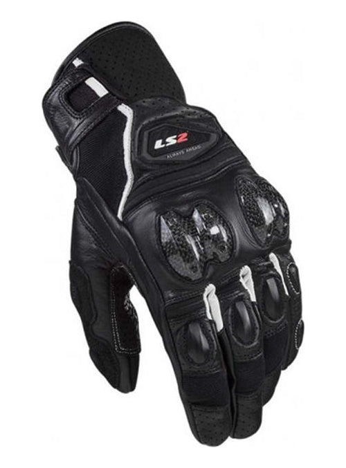 GUANTES VEL LS2 NEGRO BLANCO SPARK 2