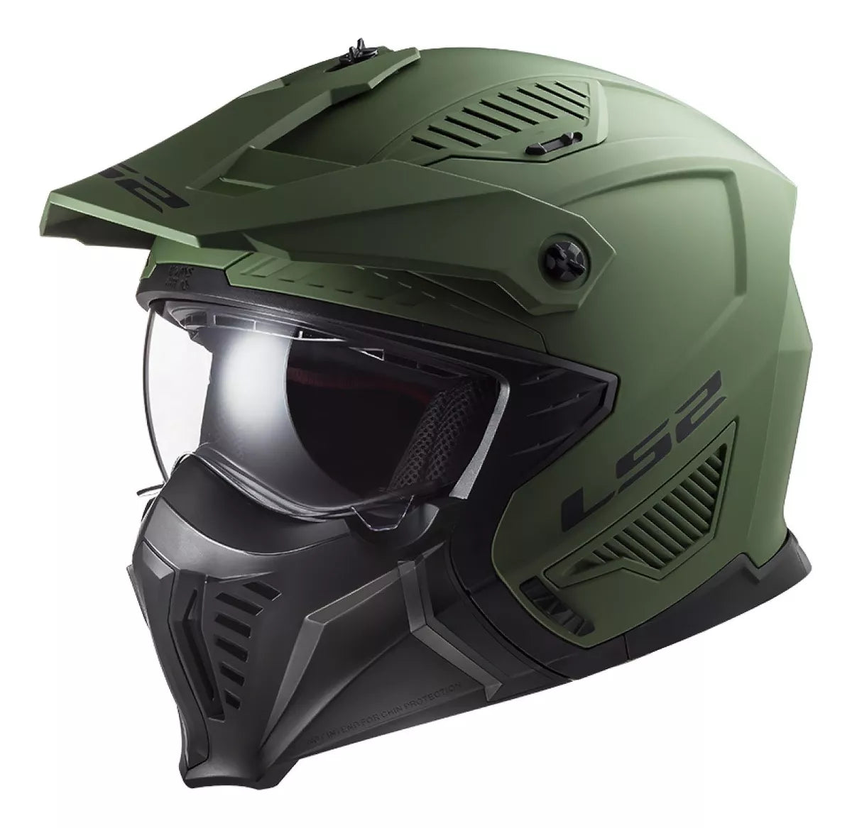 Casco Cross City LS2 Drifter Solid Verde Mate 606