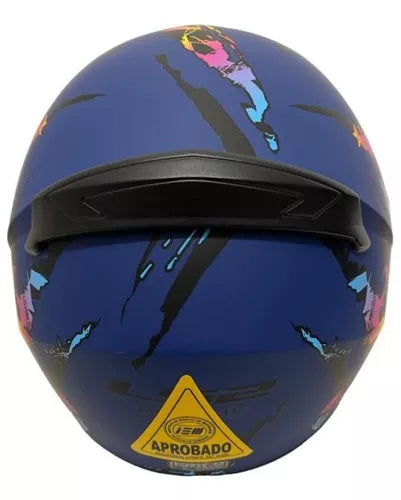 Casco LS2 Rookie Demon Azul Negro FF352