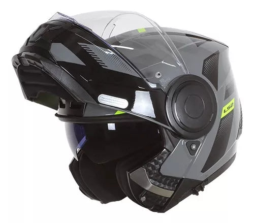 CASCO ABATIBLE LS2 SCOPE MAX NARDO NEGRO AMARILLO