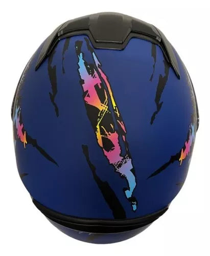 Casco LS2 Rookie Demon Azul Negro FF352