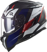 Casco LS2 Challenger CT2 Carbon Alloy Azul Blanco Rojo