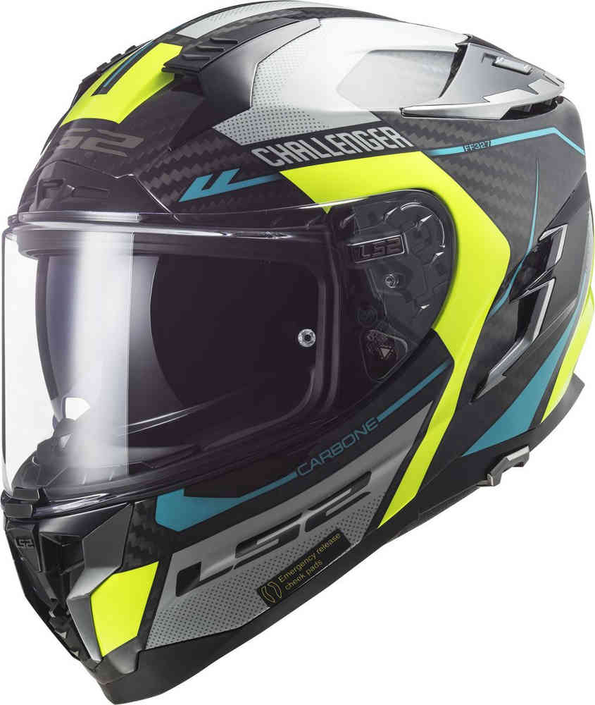 Casco LS2 Challenger CT2 Carbon Thorn Gris Amarillo