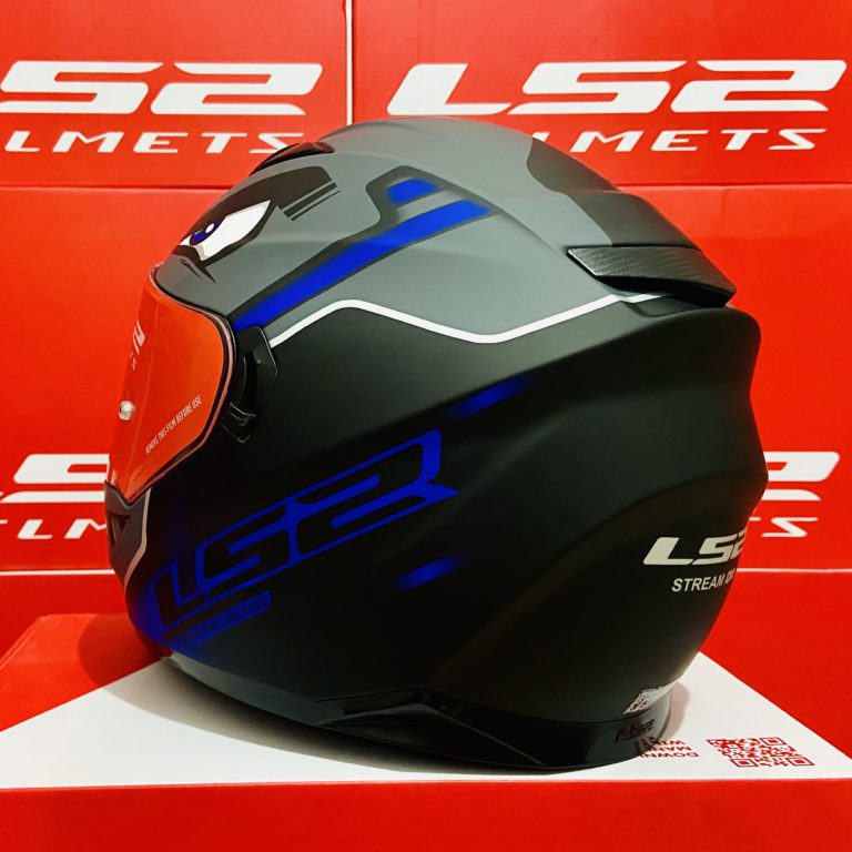 Casco LS2 Stream EVO Badass Negro Azul FF320