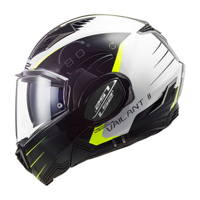 Casco Abatible LS2 Valiant II Codex Blanco Negro FF900