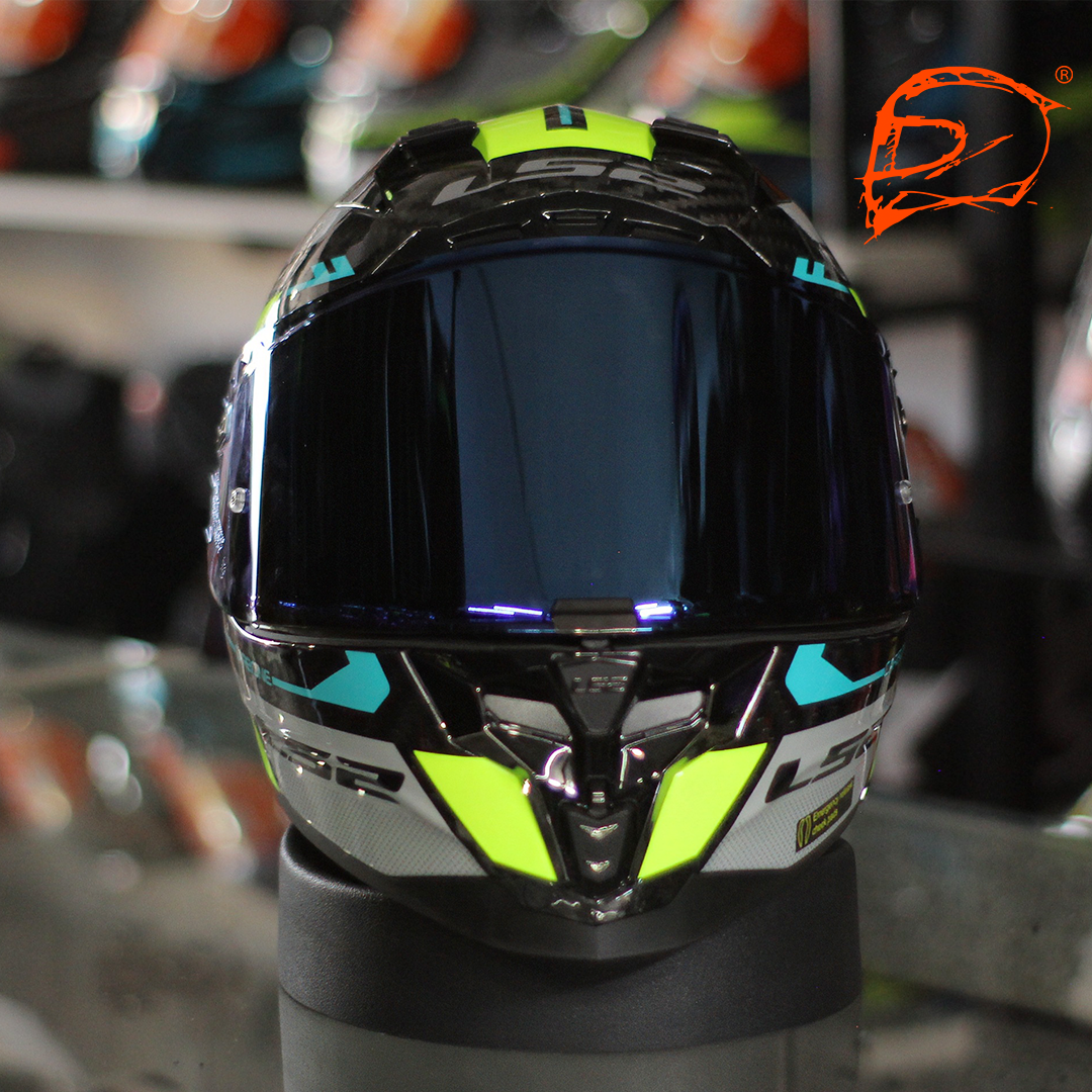 Casco LS2 Challenger CT2 Carbon Thorn Gris Amarillo