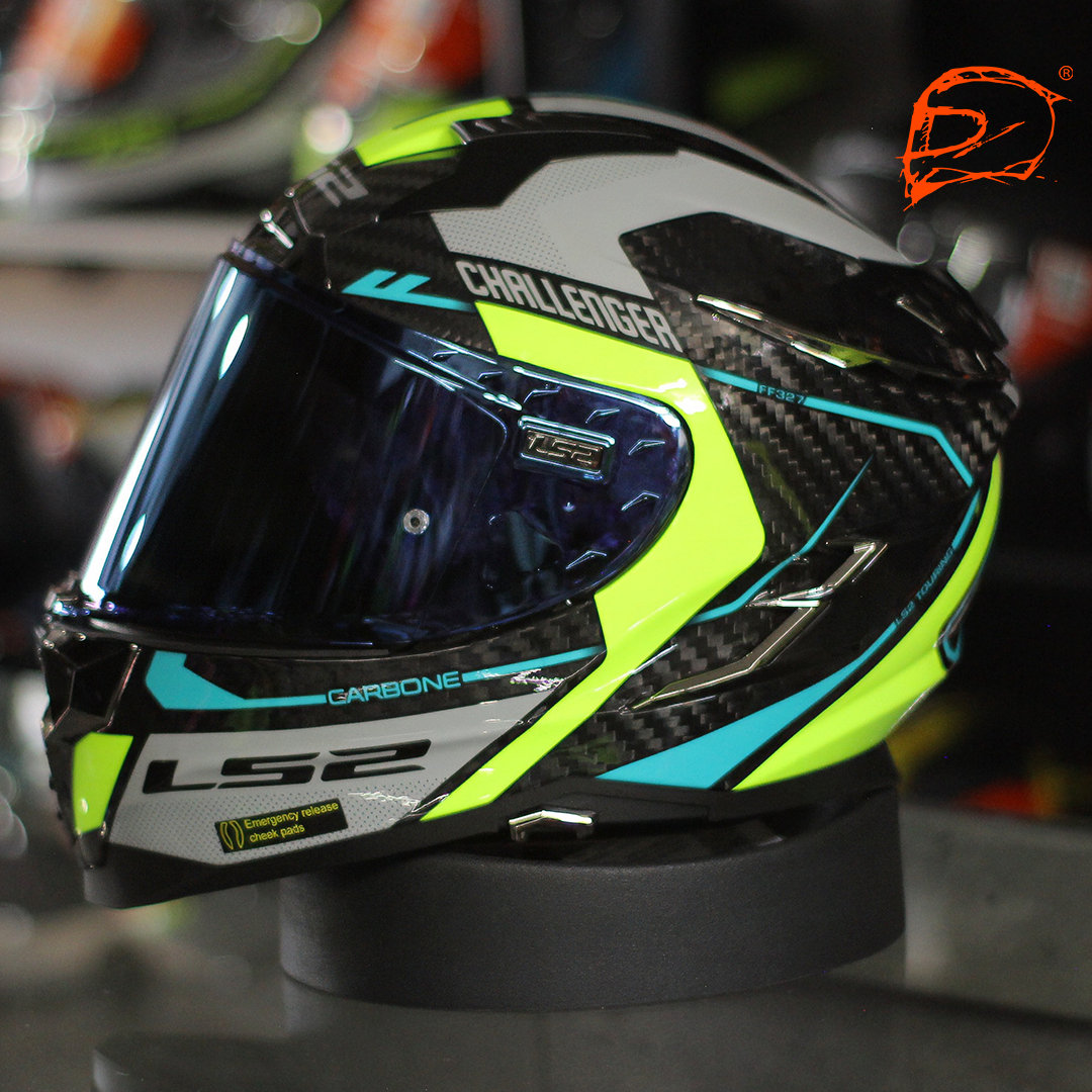 Casco LS2 Challenger CT2 Carbon Thorn Gris Amarillo