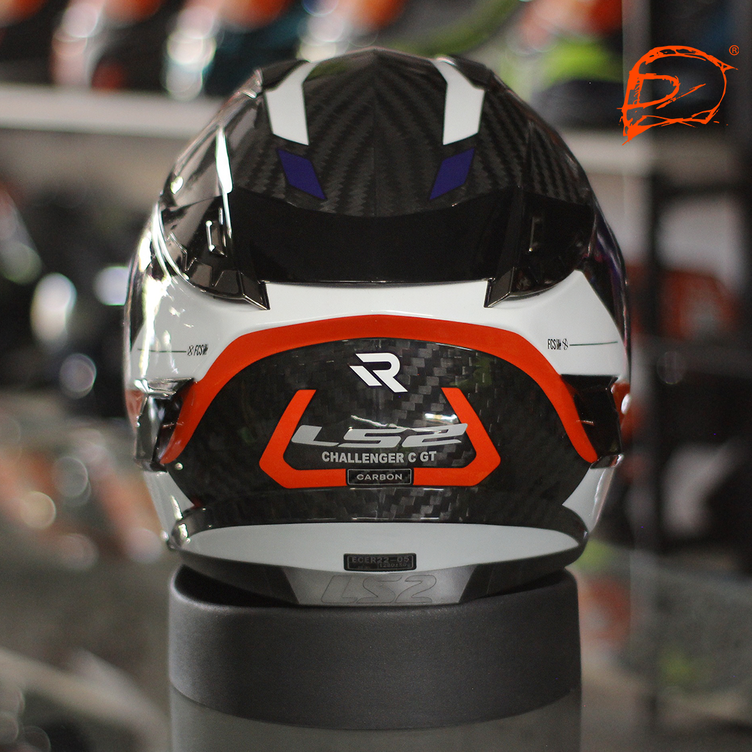 Casco LS2 Challenger CT2 Carbon Alloy Azul Blanco Rojo