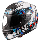 Casco LS2 Rookie Demon Blanco Azul FF352