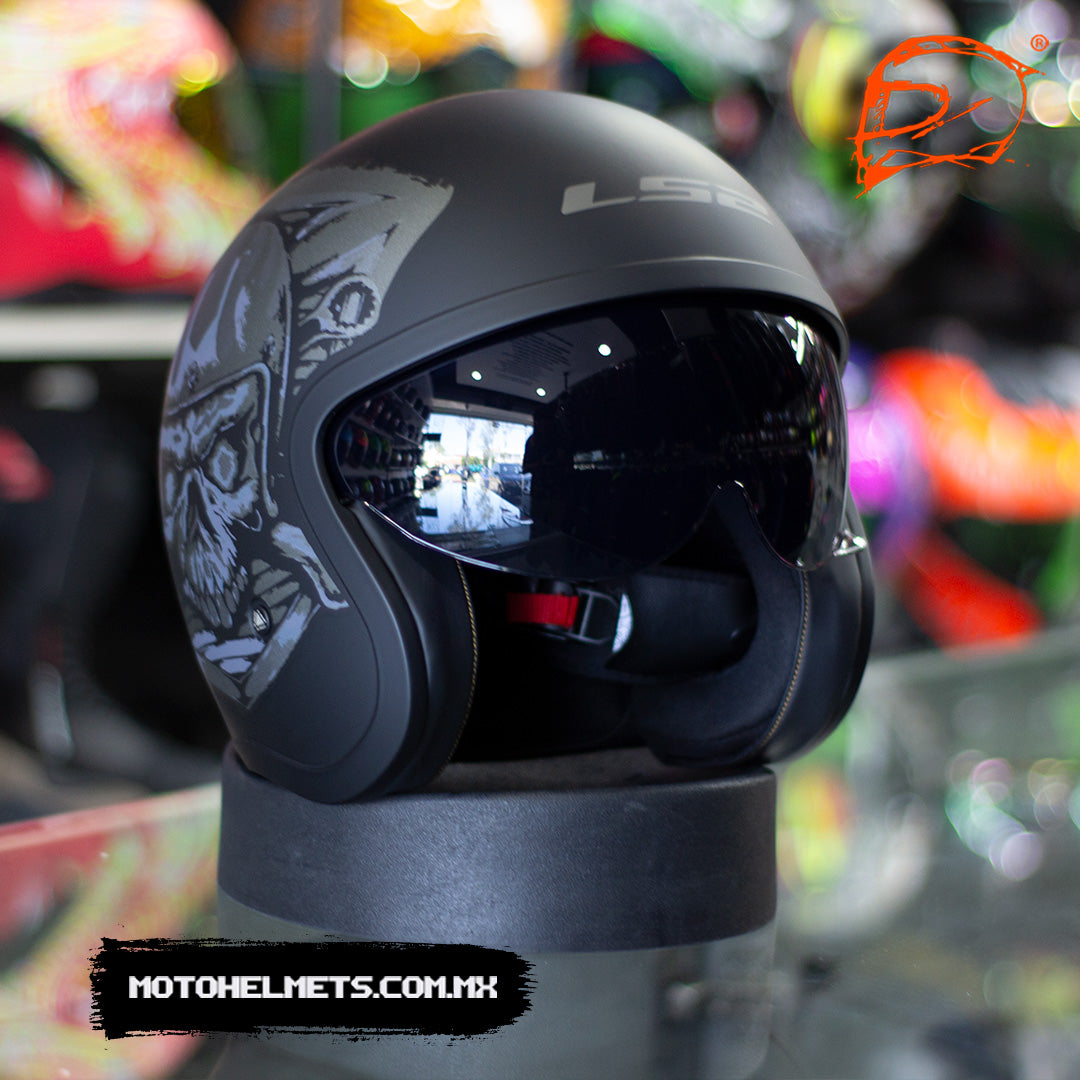 CASCO LS2 SPITFIRE SKULL RIDER OF599