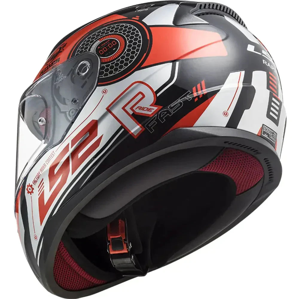 Casco Integral Ls2 Rapid Il Stratus Ff353 Negro Rojo