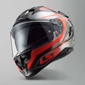 Casco LS2 Challenger Cannon Gris Naranja Fluo FF327