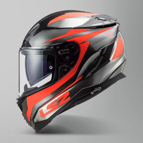 Casco LS2 Challenger Cannon Gris Naranja Fluo FF327