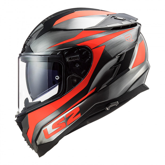 Casco LS2 Challenger Cannon Gris Naranja Fluo FF327