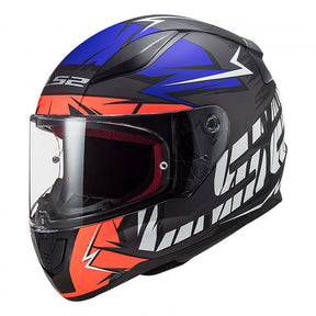 Casco Integral LS2 Rapid Cromo Azul Naranja FF353