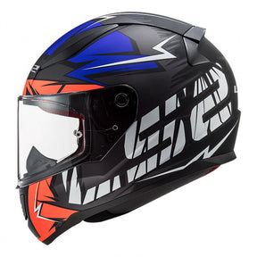 Casco Integral LS2 Rapid Cromo Azul Naranja FF353