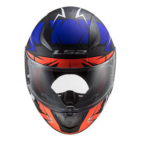 Casco Integral LS2 Rapid Cromo Azul Naranja FF353