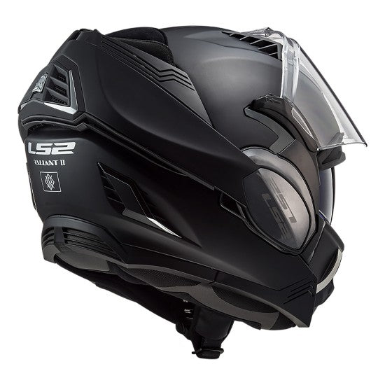 Casco Abatible LS2 Valiant II Solid Negro Mate FF900