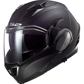 Casco Abatible LS2 Valiant II Solid Negro Mate FF900