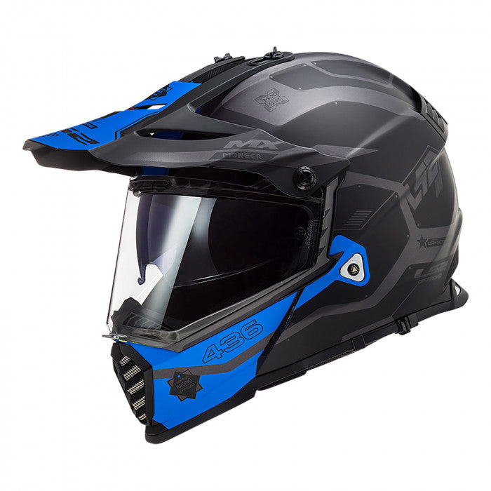 Casco LS2 Pioneer EVO Cobra Azul MX436