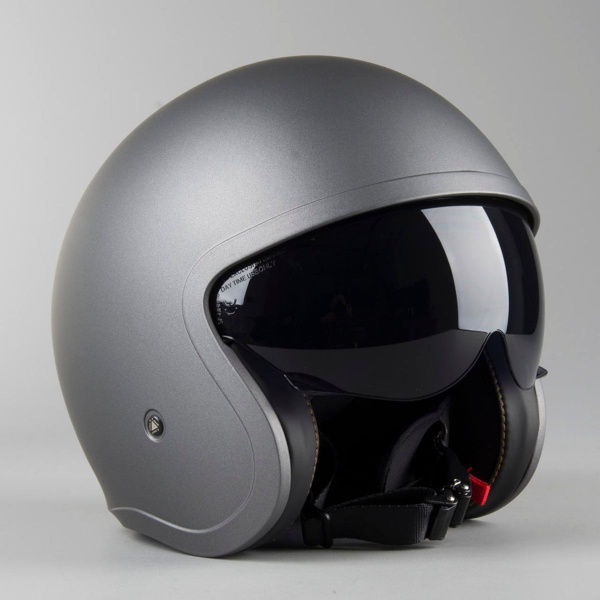 Casco LS2 Spitfire Solid Titanium Mate OF599